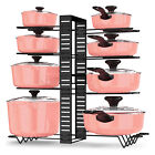 8 Tier Kitchen Pot Pan Storage Rack Organizer Cookware Shelves Holder Stand