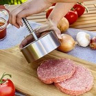 Hamburger Meat Press Patty Maker 304 Stainless Steel Round Non-stick Thickness A