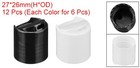 12pcs 24 410 Pp Plastic Disc Top Caps Press Cap Replacement Caps Black White
