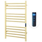 12 Bars Towel Warmer Rack Wall Mounted Heated Towel Rack Bathroom Gold