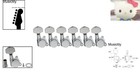Pro 6 Inline Locking Tuning Pegs For Fender Stratocaster   Telecaster - Chrome