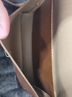 Vintage 1950s Hard Brown Leather Camera Case Shoulder Bag Made In Usa