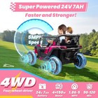 Jorfly 24v Ride On Utv Car Electric Toys 4wd Off-road Quad W remote Kids Gift