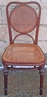 Antique Vintage Old Victorian Art Nouvea Wood Side Accent Dining Chair Cane Seat