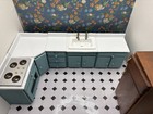 Mini Rooms Vintage Dollhouse     Blue Concord Kitchen   miniatures Lot