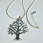 Sterling Silver Tree Of Life Pendant Necklace 925 Snake Chain Spiritual Symbo