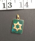 Rare Genuine Eilat Stone Aka King Solomon s Stone With 14kt Gold Star Of David  
