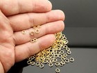 Gold-plated Stainless Strong Jump Ring Tibet Silver 50 Pc For Make Rosary 924004