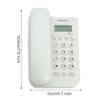 Telpal 300 Corded Landline Phone Caller Id Lcd Wall Mount White Battery-free