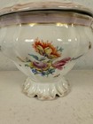 Antique Large Porcelain Tureen W  Painted Floral   Insect Decoration
