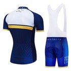 Summer Short Sleeve Cycling Jersey Bib Shorts Outfit Quick Dry Riding Shirts Men