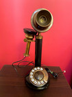 Antique Telephone Pre 1930 Brown Antique Finish Telephone Candlestick Landline T