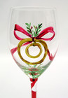 Block Basics 12 Days Of Christmas 9  Hand Painted Goblet - Five Golden Rings