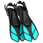 Adjustable Snorkel Fins Short Silicone Scuba Diving Flippers Open Heel Adult