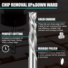 Xcan 1 8  Shank Cnc Spiral Router Bit Up  Down Cut Carbide Compression End Mill