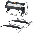 Vevor 24 36 48 In Box And Pan Brake Sheet Metal Bender 0-130   Bending 14 Gauge