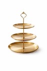 Luxury Gold 3-tier Dessert Stand Metal Cupcake   Cake Display For Weddings Party
