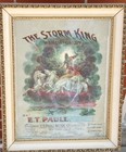 Antique 1902 Et Paull The Storm King Antique Sheet Music Colorful Litho  