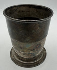 Antique Silverplate Collapsible Cup Simpson Hall Miller Quadruple Plate - 3 