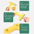 Razor Blade Scraper  4  Scraper Tool With 10 Extra Replacement Metal Blades  Raz