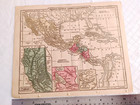 1866 Hand-colored Map Of  mexico  Central America   Ca  Approx  11  X 9   20834