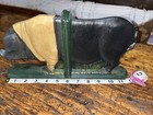 Vintage Heavy Hampshire Cast Iron Pig Bookends In Euc 