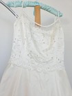 Vintage St Patrick Pronovias Wedding Dress Beaded Bridal Gown Long Train Xs