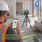 Huepar 3x360   Green Cross Line Bluetoothed Laser Level With Large Lcd Screen