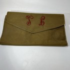Vtg Cloth Wwii Military Sewing Uniform Repair Kit Pouch Bag Buttons Needles Pins