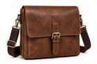 Unbranded Men s Genuine Leather Crossbody Messenger Bag Brown Vintage