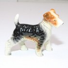 Wire Fox Terrier Ceramic Dog Victoria Ceramics Japan Vintage 
