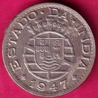 Portuguese India    Rupia 1947 Rare Coin  h1460