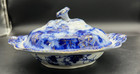 Flow Blue Virginia Covered Soup Tureen