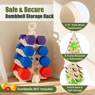 Dumbbell Rack Stand Only  Wooden 4-tier Small Weight Holders For 5-15lbs Free