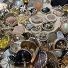 Vintage-now Estate Sale Buttons Lot 50p Various Sizes Shapes Colors Types Usable