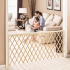 Natural Wood Expandable Walk Through Baby Safety Gate