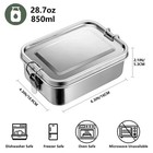 28oz Bento Box  18 10 Stainless Steel Bento Lunch Box With 2 Dividers  850ml    