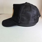 Vintage Schmidt Beer Trucker Hat Black Corduroy Mesh Snapback Usa Made