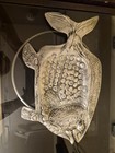 Don Drumm Spotted Fish Dish Aluminium Akron Artist Rare 8 5hx14wx1d