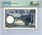 Belgian Congo 100 Francs  1952-53  Pick  25a Banknote  Pmg Graded 30 Vf  