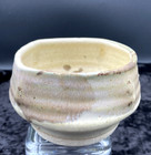 Studio Art Pottery Japanese Chawan Matcha Tea Bowl  Cream Glazed Stoneware
