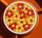 Vtg 1960s Orange Mid Century Appetizer   Cheese Party Serving Food Tray W  Tile 