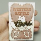 Vintage Coors Beer Western Hat Tac Lapel Pin  Bronze Color Brooch  Estate