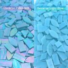 240 Pcs Iridescent Aqua Glass Mosaic Tiles In 5 Shapes For Crafts