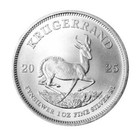 Roll Of 25 - 2025 South Africa Silver Krugerrand 1 Oz Bu