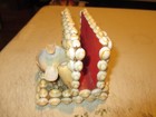 Vintage Sea Shell Napkin Holder   Ashtray  Letter Holder    