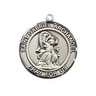 Sterling Silver Saint Gabriel The Archangel Medal 24  Chain Necklace   Box