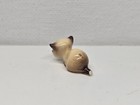 Damaged Hagen Renaker Miniature Ceramic Siamese Drinking Kitten Cat Figurine