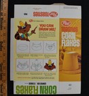   1960s Post Toasties Corn Flakes - Vintage Cereal Box - Rory Raccoon Mascot  