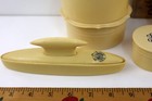 Vtg 7 Piece French Celluloid Art Deco Vanity Dresser Set - Monogrammed W flaws